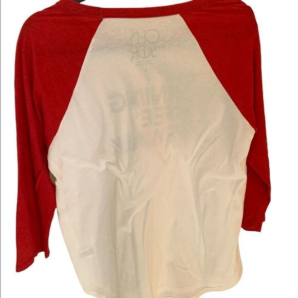 Chaser Raglan Graphic Tee shirt Size L Red:White - Picture 4 of 10